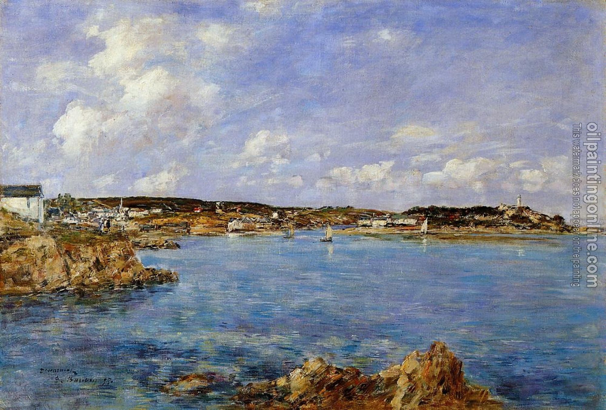 Boudin, Eugene - Douarnenez, the Bay, View of Ile Tristan